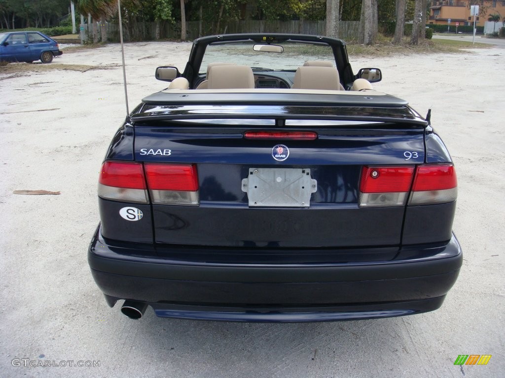 2002 9-3 SE Convertible - Midnight Blue Metallic / Sand Beige photo #6