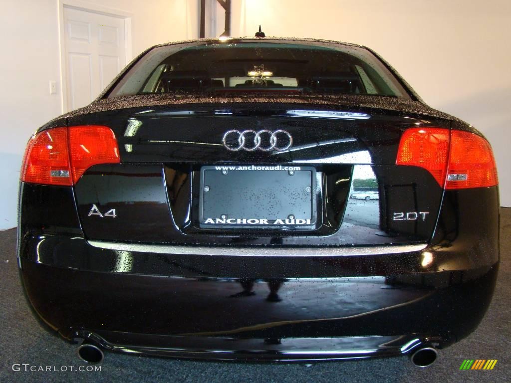 2008 A4 2.0T Sedan - Brilliant Black / Black photo #4