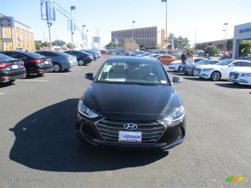 2017 Elantra Limited - Black / Beige photo #5