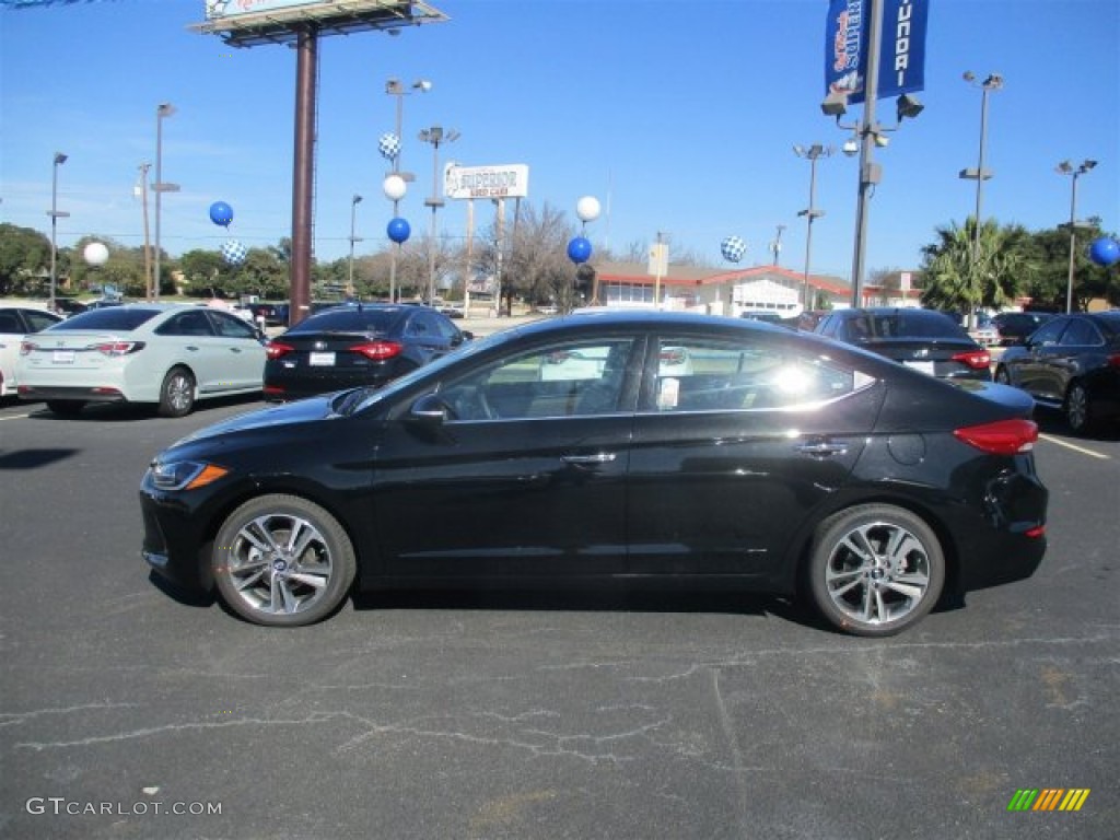 2017 Elantra Limited - Black / Beige photo #8