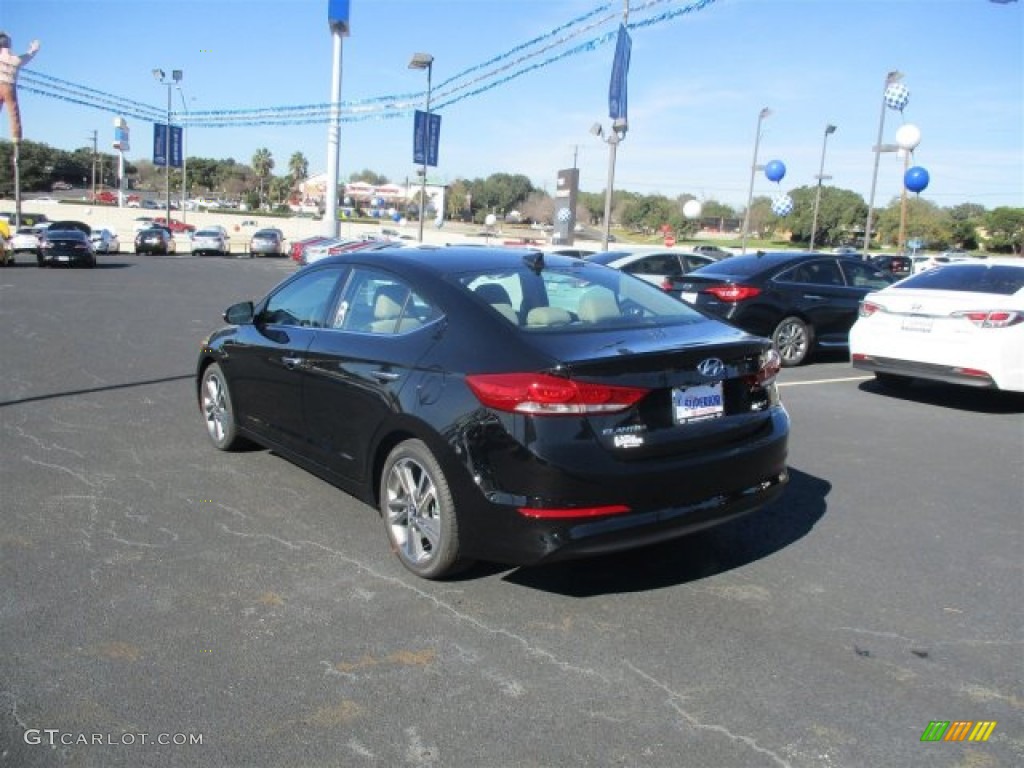 2017 Elantra Limited - Black / Beige photo #9