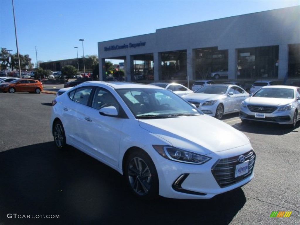 2017 Elantra Limited - White / Beige photo #1