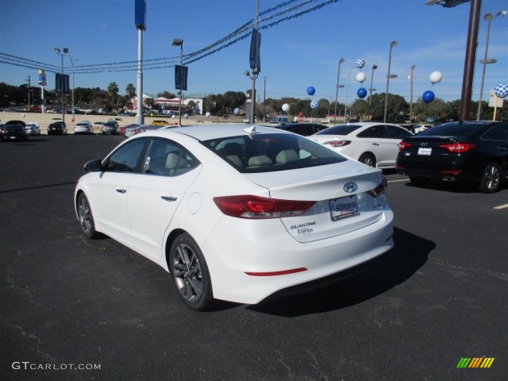 2017 Elantra Limited - White / Beige photo #9