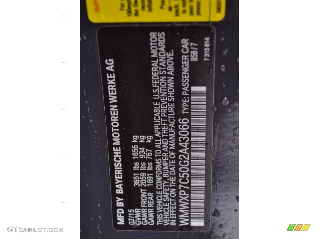 2016 Hardtop Color Code B58 for Thunder Gray Metallic Photo #110318980