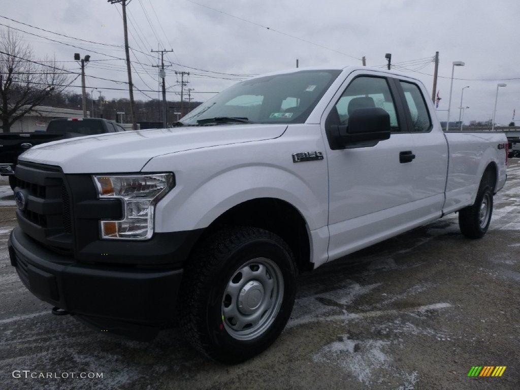 2016 F150 XL SuperCab 4x4 - Oxford White / Medium Earth Gray photo #8