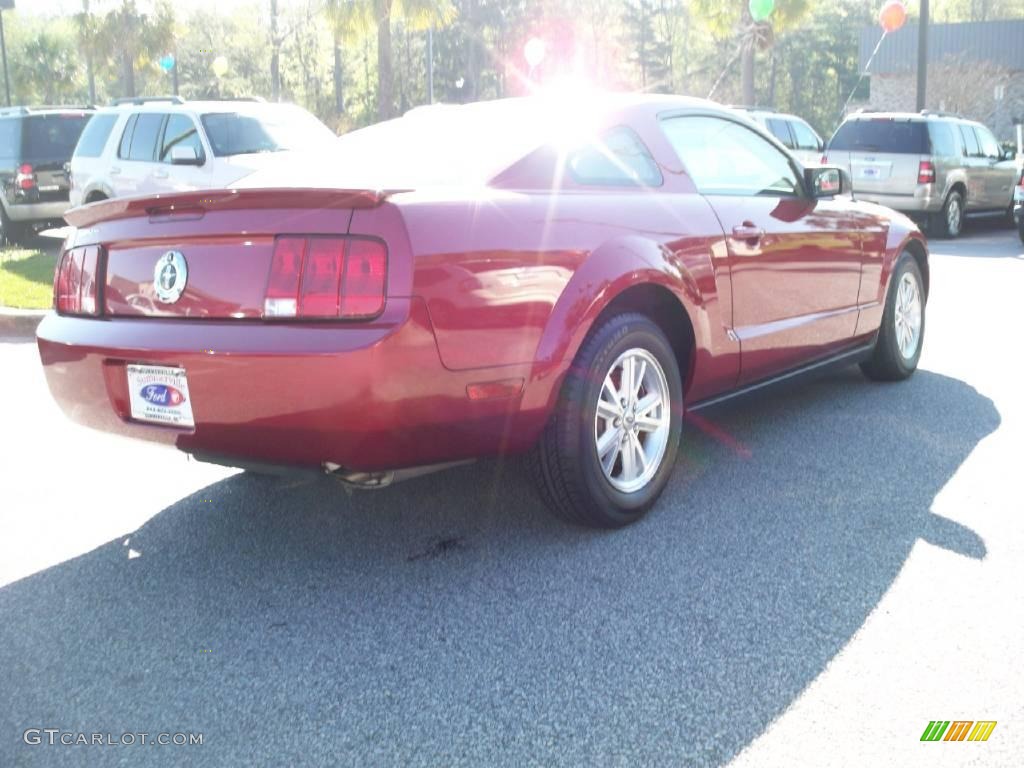 2007 Mustang V6 Deluxe Coupe - Redfire Metallic / Medium Parchment photo #14
