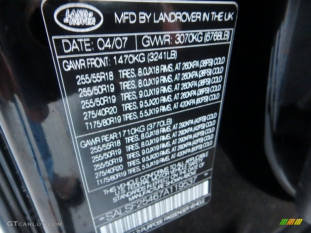 2007 Range Rover Sport HSE - Java Black Pearl / Ebony Black photo #24