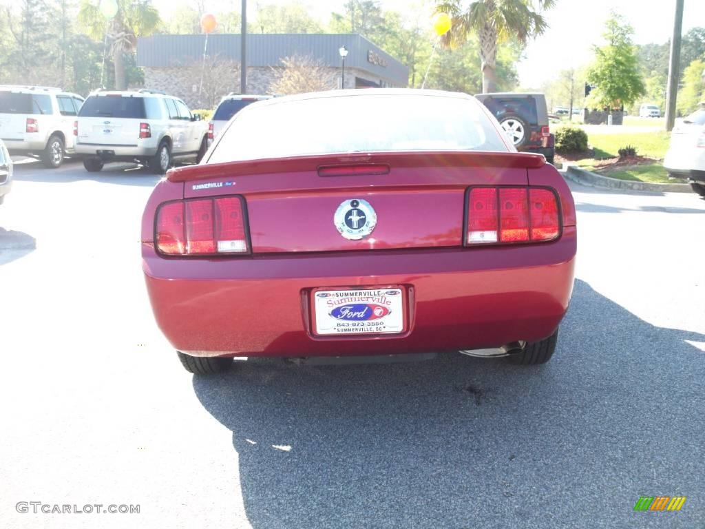 2007 Mustang V6 Deluxe Coupe - Redfire Metallic / Medium Parchment photo #15