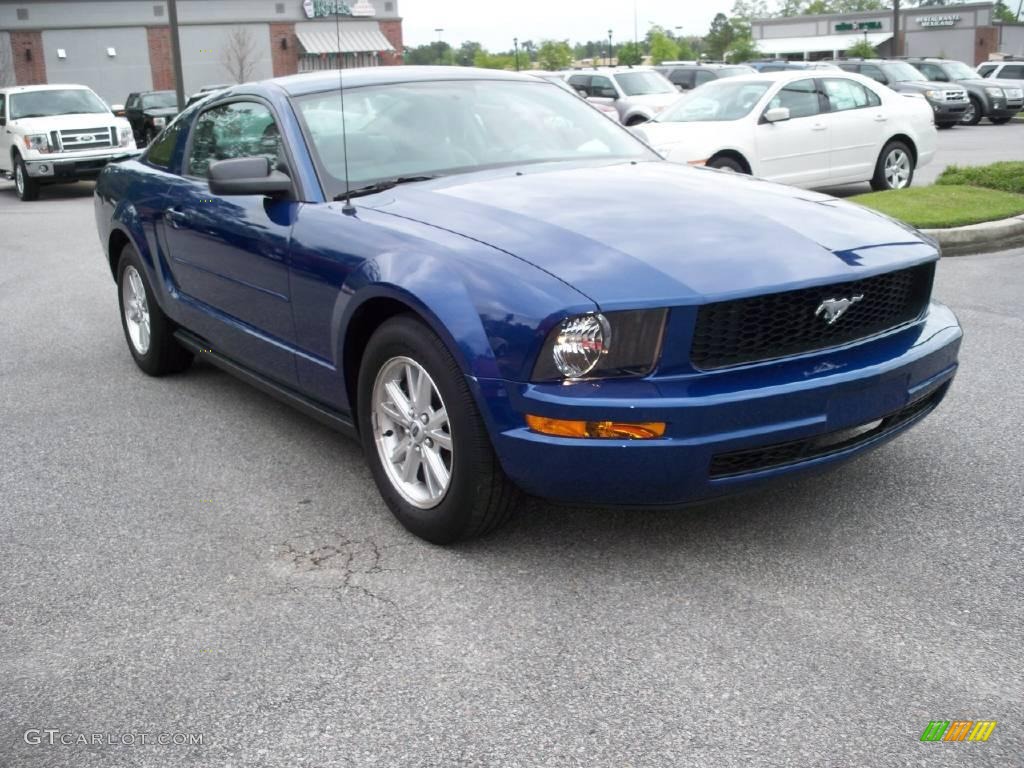 2008 Mustang V6 Deluxe Coupe - Vista Blue Metallic / Light Graphite photo #1