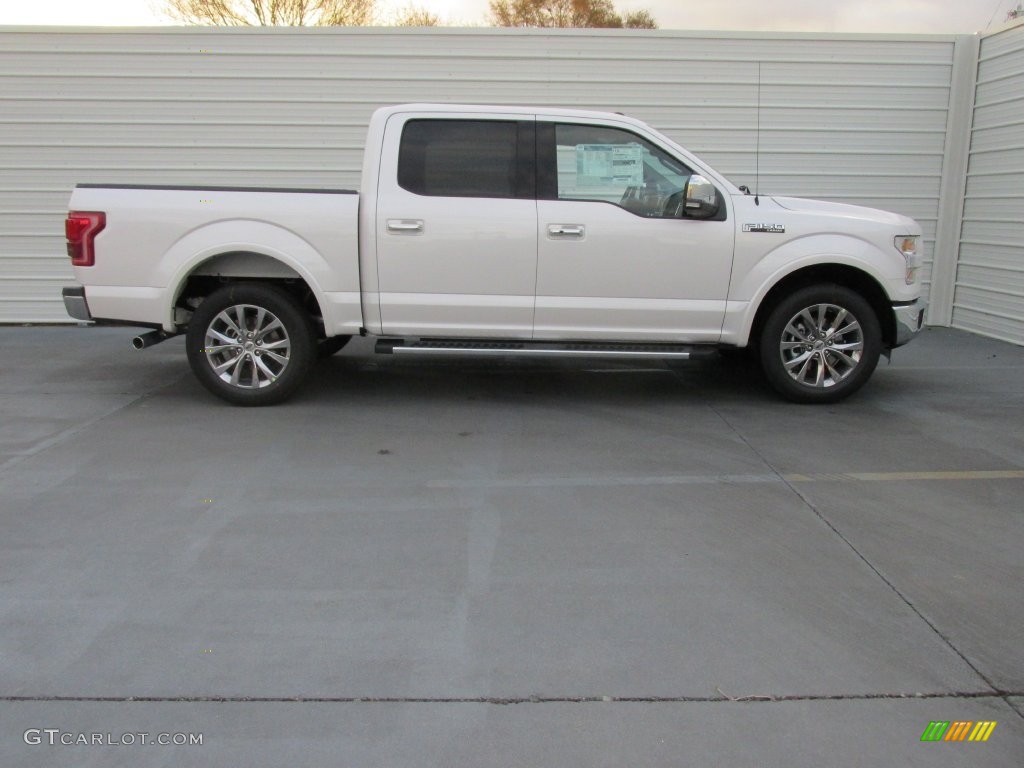 2016 F150 Lariat SuperCrew - White Platinum / Black photo #3