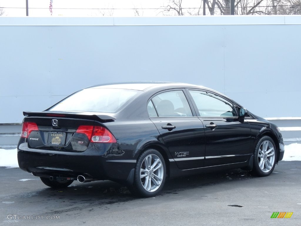 2008 Civic Si Sedan - Nighthawk Black Pearl / Black photo #2