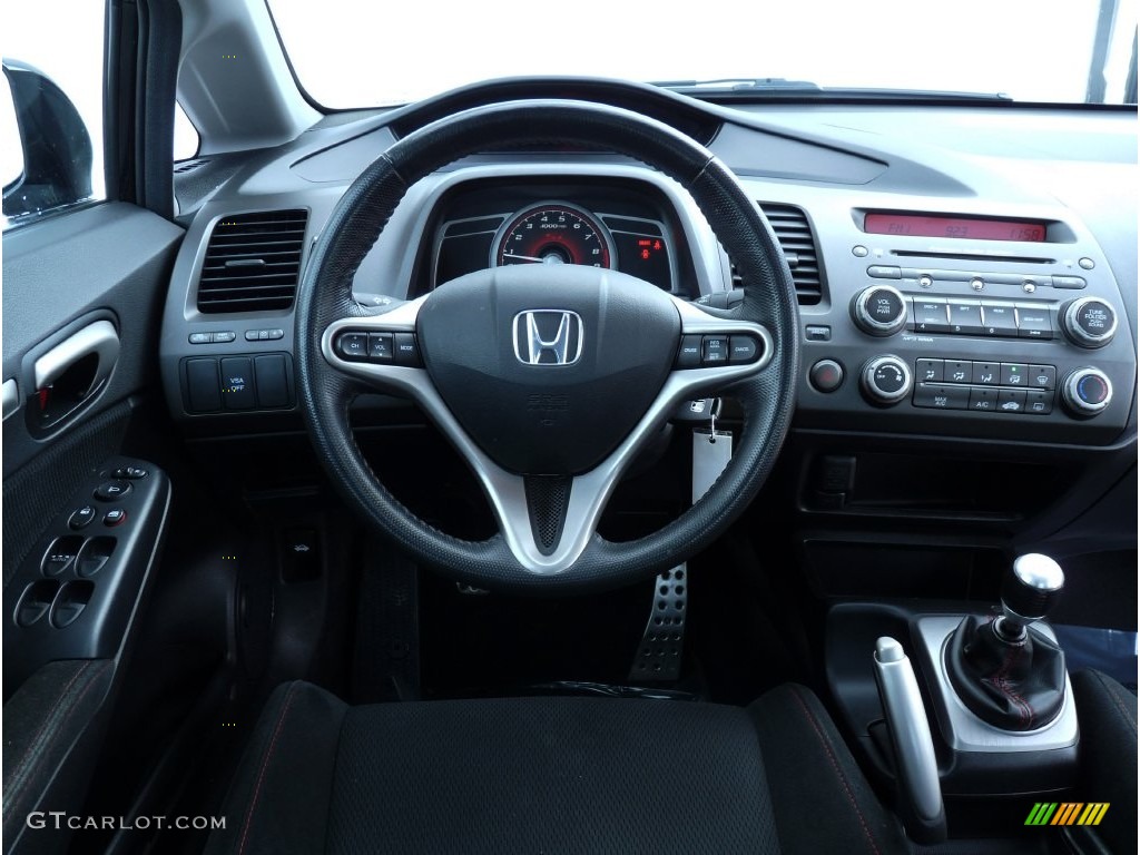 2008 Civic Si Sedan - Nighthawk Black Pearl / Black photo #12