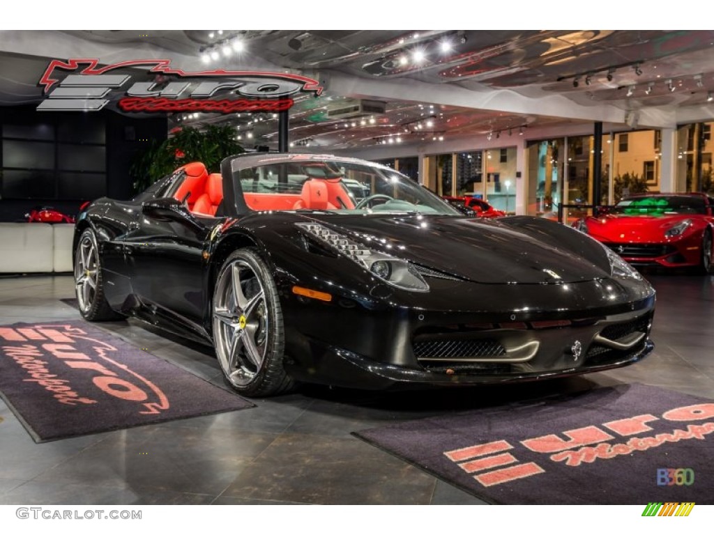 2013 458 Spider - Nero Daytona (Black Metallic) / Rosso photo #4