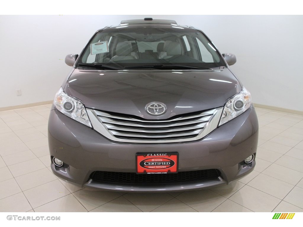 2012 Sienna Limited AWD - Predawn Gray Mica / Light Gray photo #2