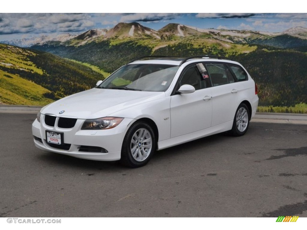 2007 3 Series 328xi Wagon - Alpine White / Saddle Brown/Black photo #5