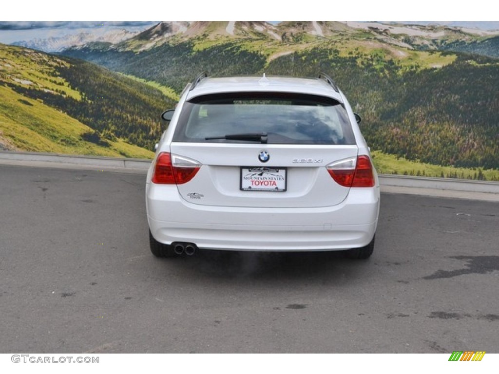 2007 3 Series 328xi Wagon - Alpine White / Saddle Brown/Black photo #8