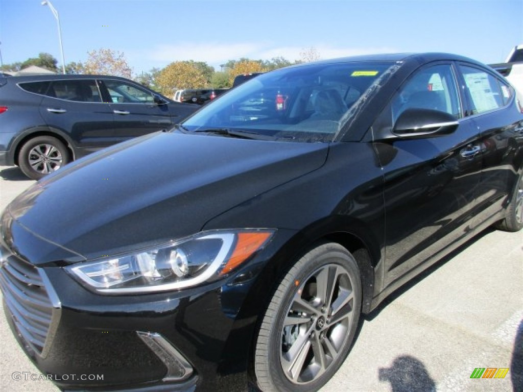 2017 Elantra Limited - Black / Gray photo #2
