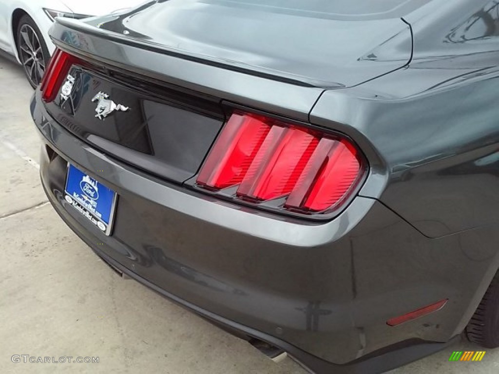 2016 Mustang EcoBoost Premium Coupe - Magnetic Metallic / Ebony photo #9