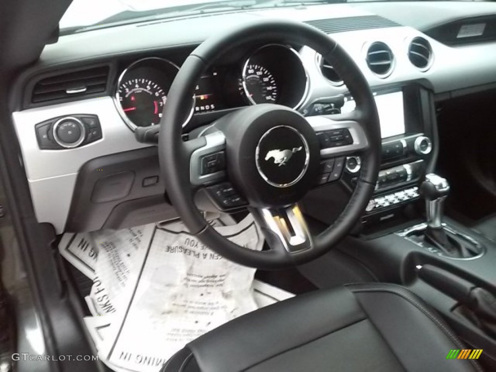 2016 Mustang EcoBoost Premium Coupe - Magnetic Metallic / Ebony photo #18