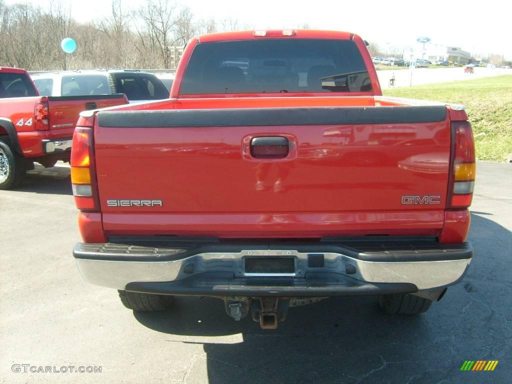 2001 Sierra 2500HD SLE Extended Cab 4x4 - Fire Red / Graphite photo #4