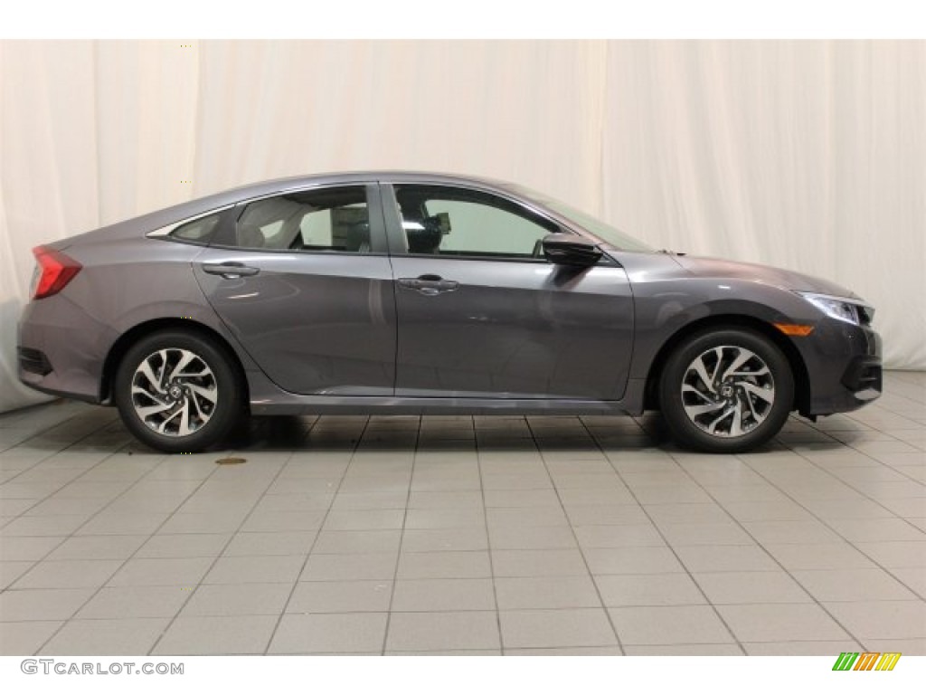 Modern Steel Metallic 2016 Honda Civic EX Sedan Exterior Photo #110339044