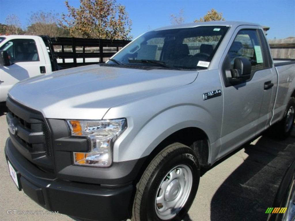 2016 F150 XL Regular Cab - Ingot Silver / Medium Earth Gray photo #2