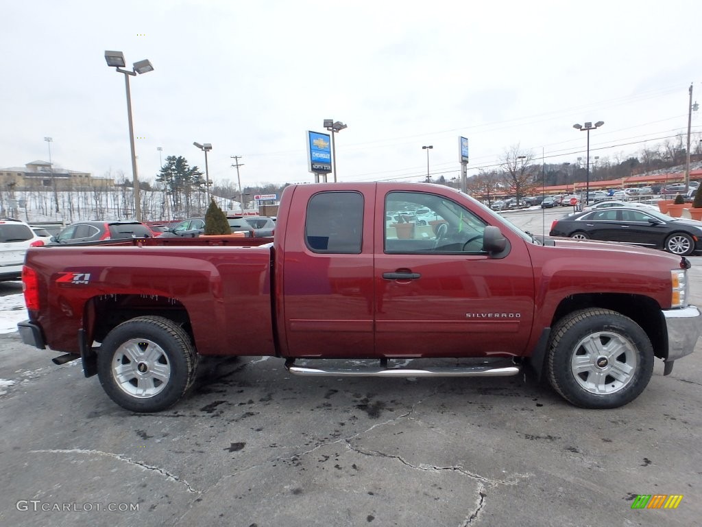 2013 Silverado 1500 LT Extended Cab 4x4 - Deep Ruby Metallic / Ebony photo #10