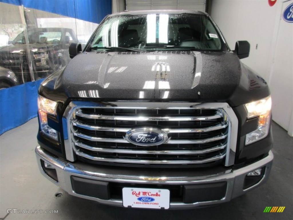 2016 F150 XLT SuperCab - Shadow Black / Medium Earth Gray photo #2