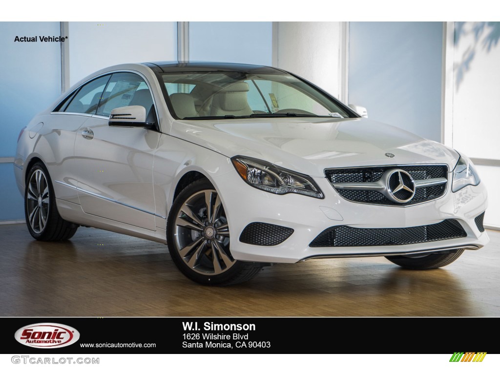 2016 E 400 Coupe - Polar White / Black photo #1