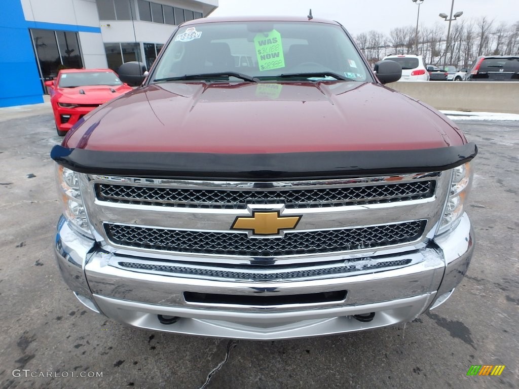 2013 Silverado 1500 LT Extended Cab 4x4 - Deep Ruby Metallic / Ebony photo #13