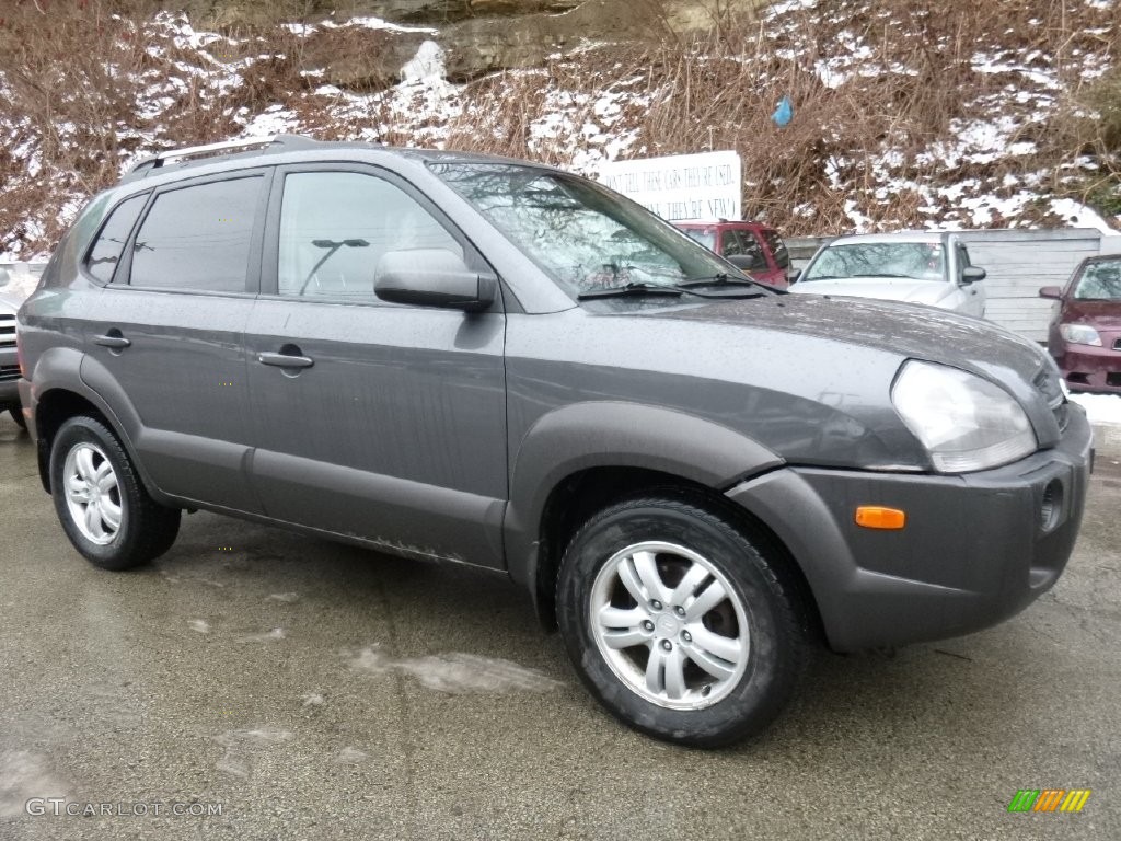 2007 Tucson SE 4WD - Dark Titanium Gray Metallic / Gray photo #1
