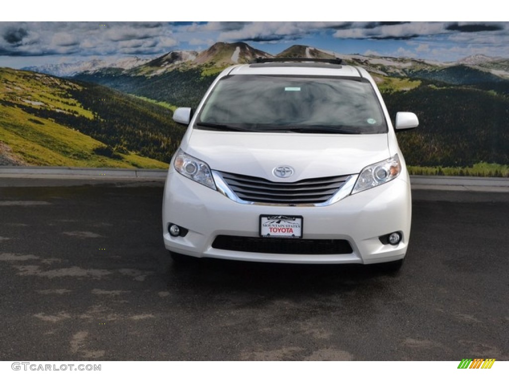 2016 Sienna XLE Premium AWD - Blizzard Pearl / Dark Bisque photo #2