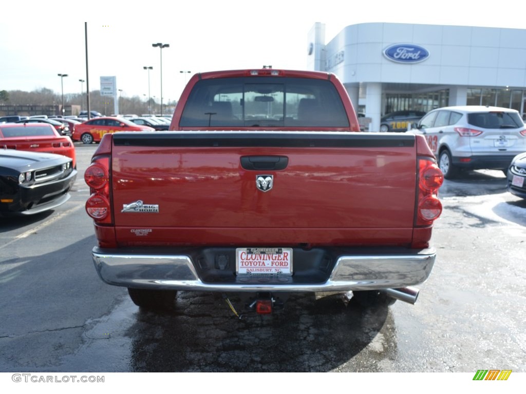 2008 Ram 1500 SLT Quad Cab - Flame Red / Medium Slate Gray photo #4