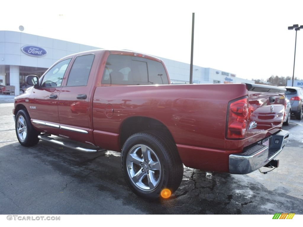 2008 Ram 1500 SLT Quad Cab - Flame Red / Medium Slate Gray photo #5