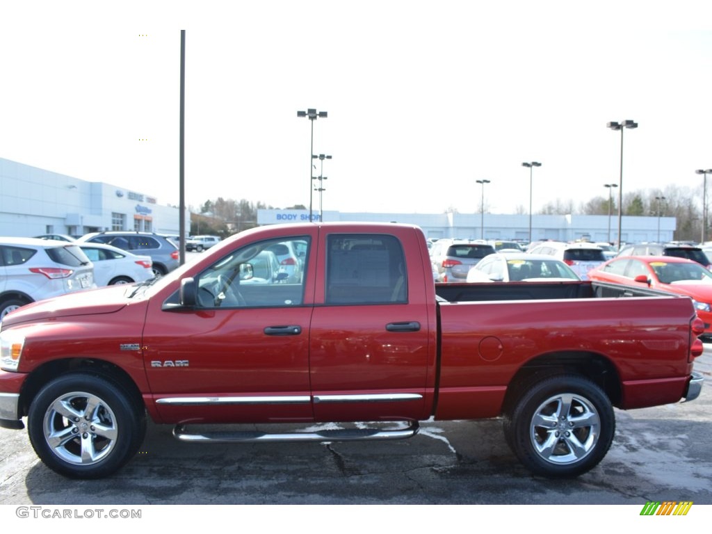 2008 Ram 1500 SLT Quad Cab - Flame Red / Medium Slate Gray photo #6