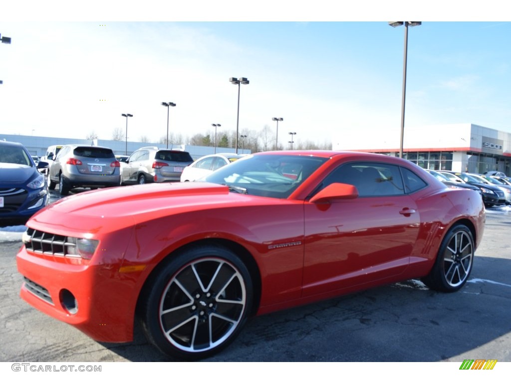2012 Camaro LS Coupe - Victory Red / Gray photo #7