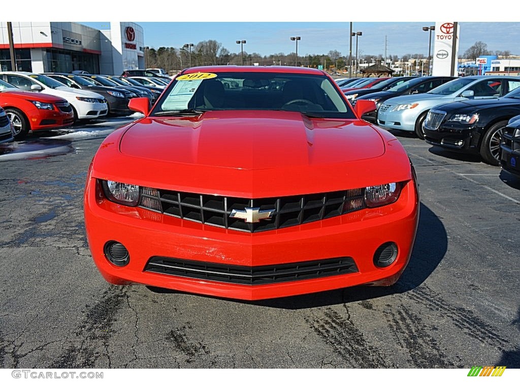 2012 Camaro LS Coupe - Victory Red / Gray photo #21