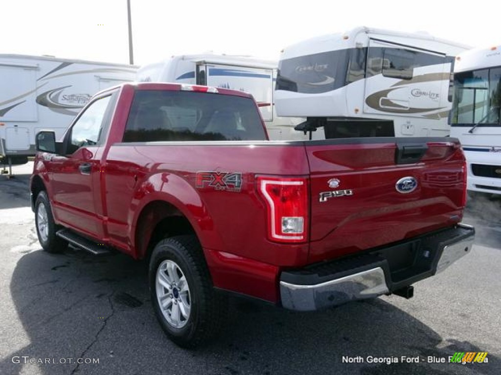 2016 F150 XLT Regular Cab 4x4 - Ruby Red / Medium Light Camel photo #3