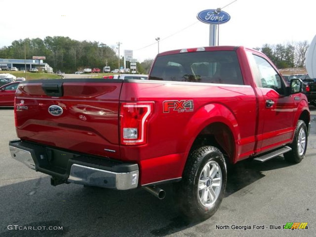 2016 F150 XLT Regular Cab 4x4 - Ruby Red / Medium Light Camel photo #5