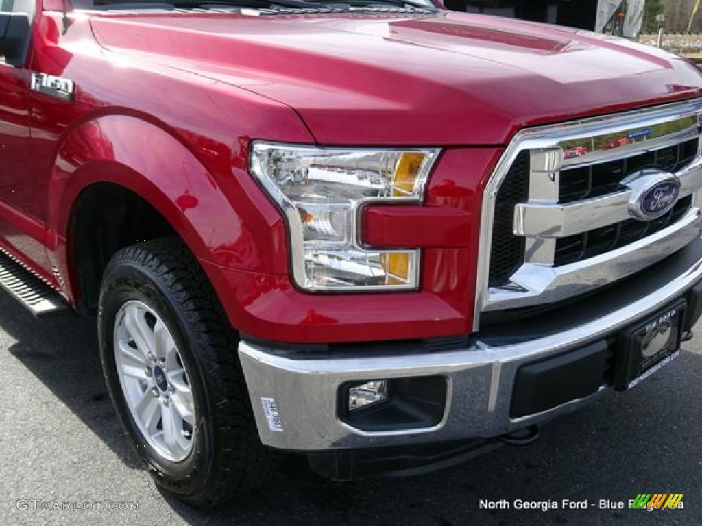 2016 F150 XLT Regular Cab 4x4 - Ruby Red / Medium Light Camel photo #30