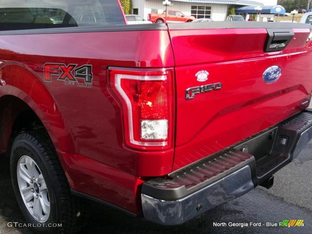 2016 F150 XLT Regular Cab 4x4 - Ruby Red / Medium Light Camel photo #32