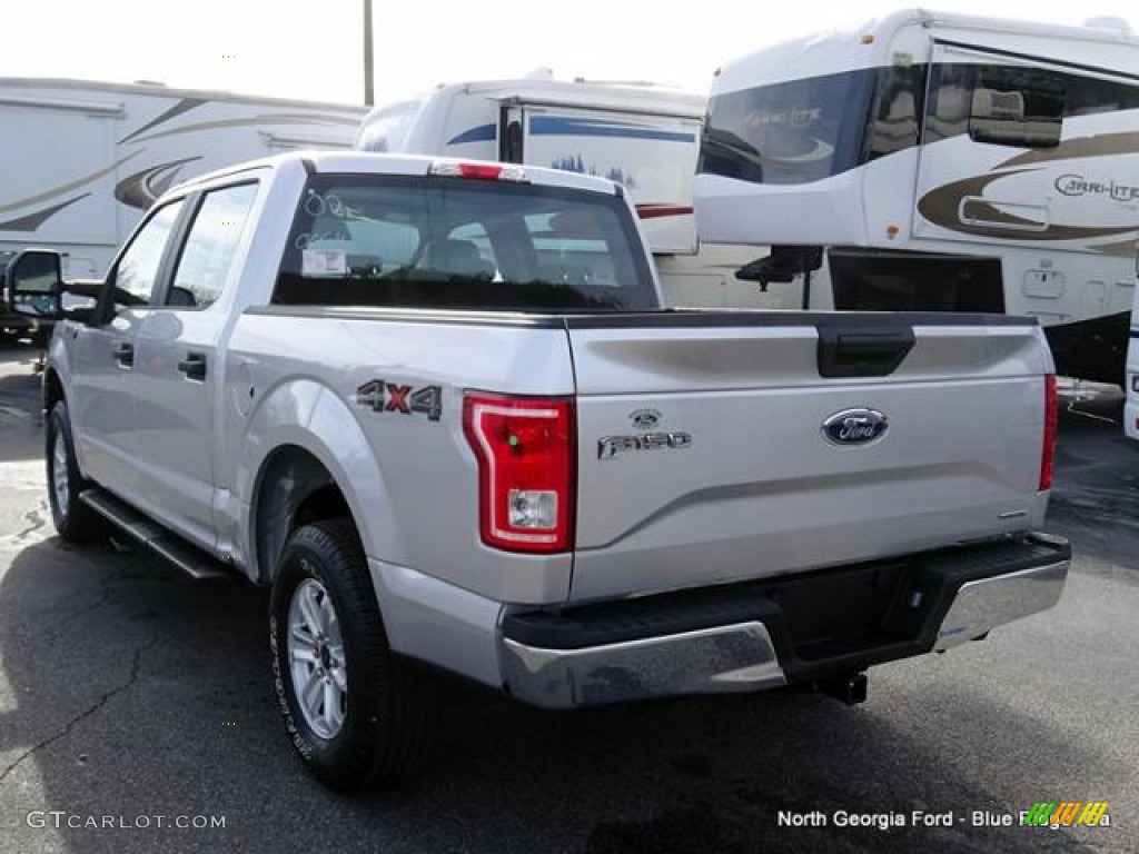 2016 F150 XL SuperCrew 4x4 - Ingot Silver / Medium Earth Gray photo #3