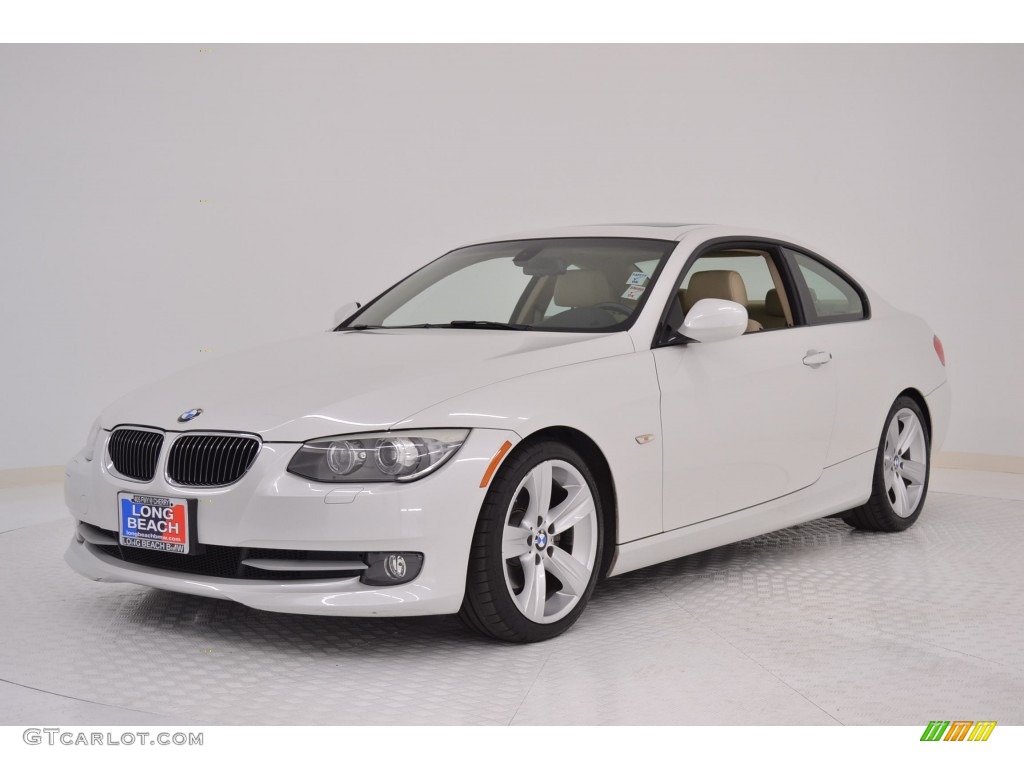 2011 3 Series 328i Coupe - Mineral White Metallic / Cream Beige photo #3