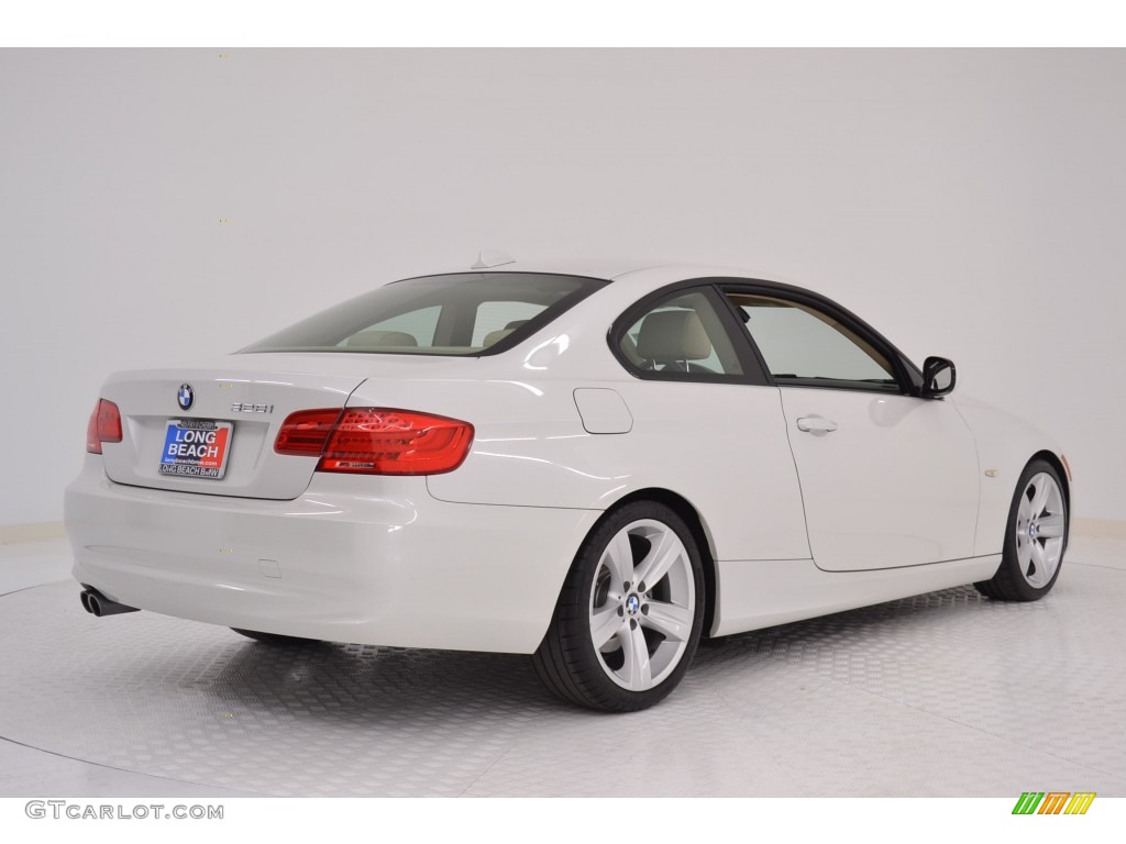 2011 3 Series 328i Coupe - Mineral White Metallic / Cream Beige photo #7