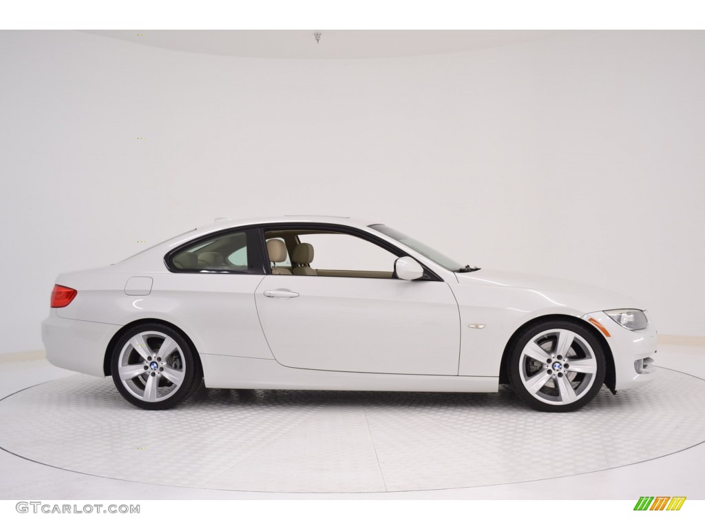 2011 3 Series 328i Coupe - Mineral White Metallic / Cream Beige photo #8