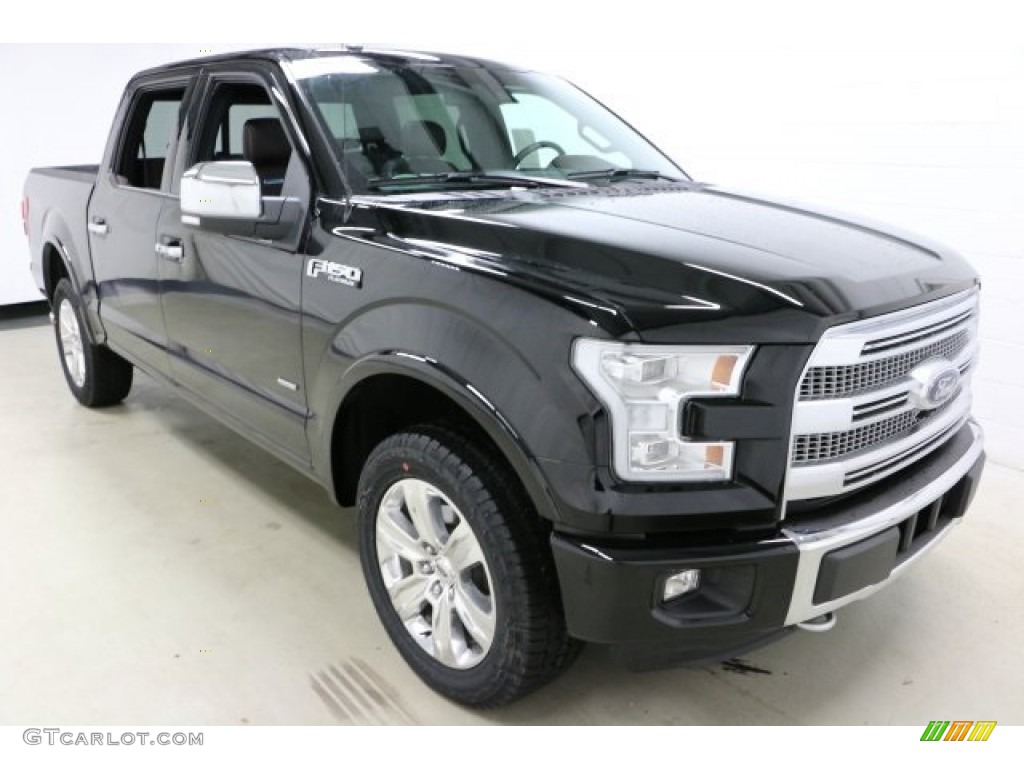 2016 F150 Platinum SuperCrew 4x4 - Shadow Black / Platinum Brunello photo #3