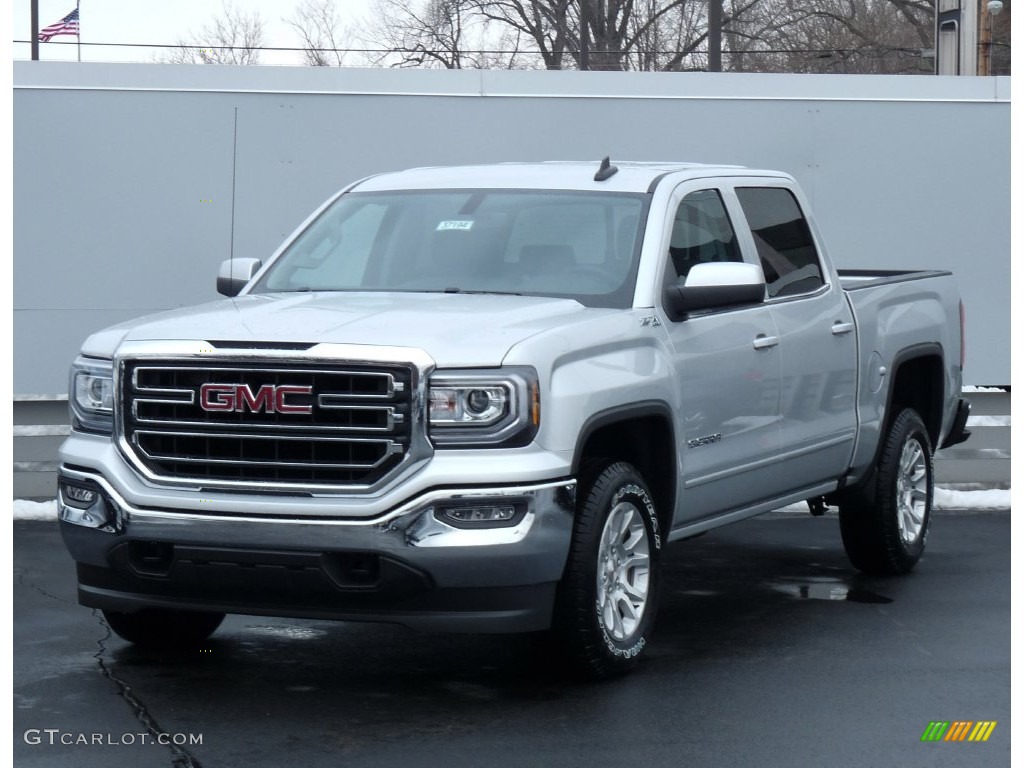 2016 Sierra 1500 SLE Crew Cab 4WD - Quicksilver Metallic / Jet Black photo #1