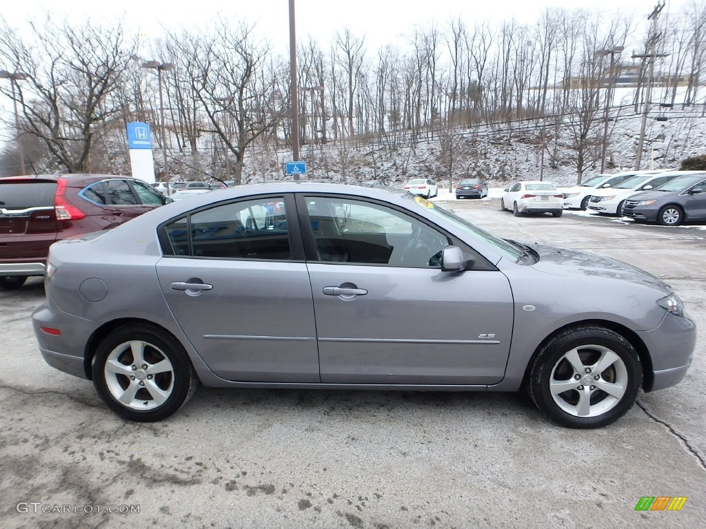 2005 MAZDA3 s Sedan - Titanium Gray Metallic / Black/Red photo #6