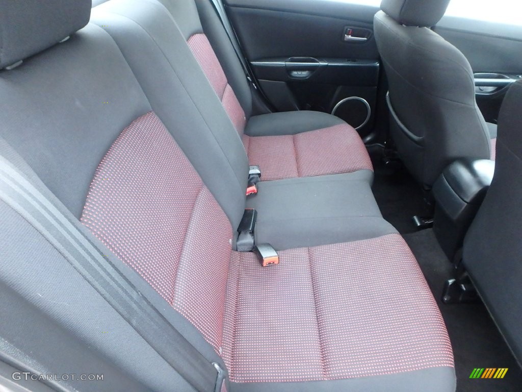 2005 MAZDA3 s Sedan - Titanium Gray Metallic / Black/Red photo #13