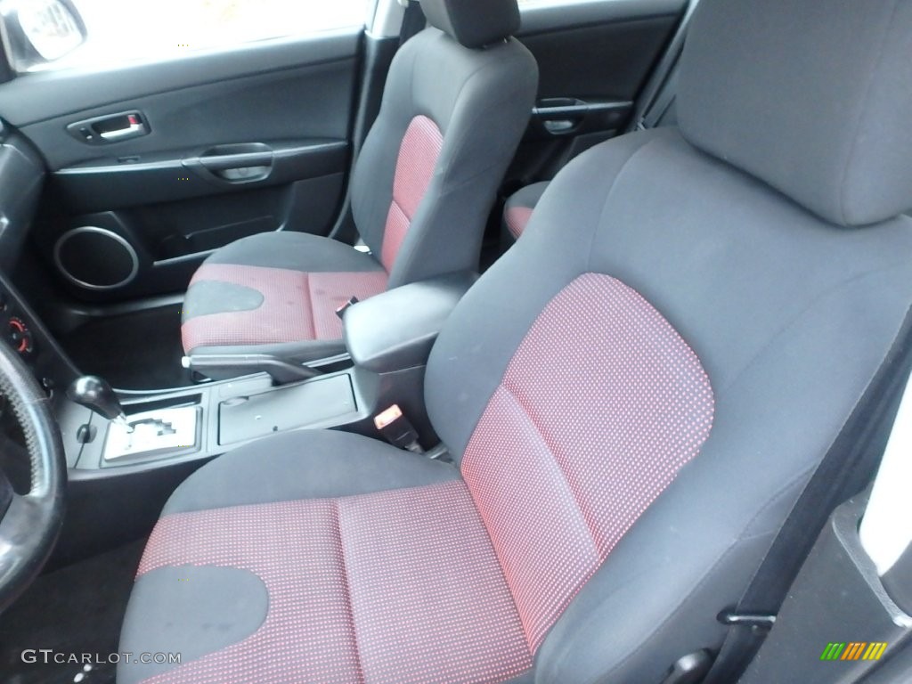 2005 MAZDA3 s Sedan - Titanium Gray Metallic / Black/Red photo #15